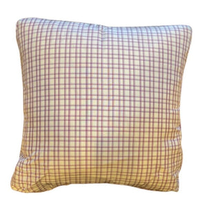 LAVENDER SILK TAFFETA CHECK PILLOW