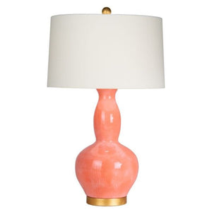 CORAL GLAZE GOURD LAMP