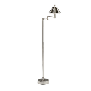 POLISHED NICKEL FLOOR LAMP