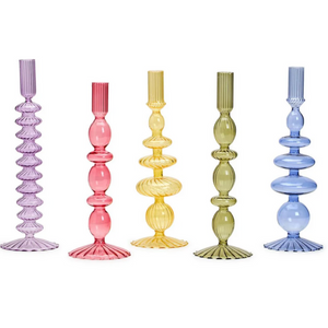 HAND BLOWN CANDLESTICKS