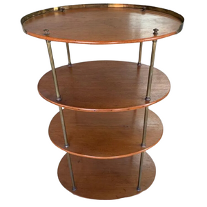 19TH CENTURY ENGLISH WOODEN ROUND TIER TABLE