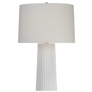 WHITE PLEATED LAMP