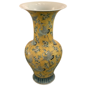 PORCELAIN YELLOW ROSE FAMILLE BEAKER