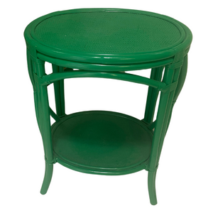 KELLY GREEN TWO TIER TABLE