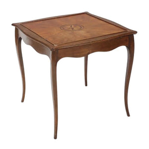 LOUIS XV STYLE WALNUT INLAID GAMES TABLE