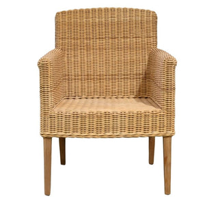 SINGLE WALTERS WICKER INDOOR ARM CHAIR