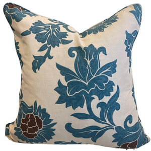 BLUE FLORAL PILLOW