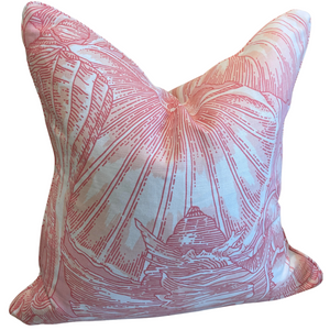 NASSAU LIGHT CORAL FABRIC PILLOW