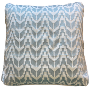 CUSTOM BLUE GEOMETRIC INSPIRED PILLOW