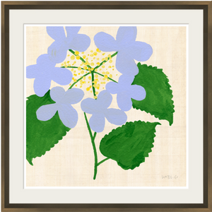 HYDRANGEA PRINT IN WHITE FRAME