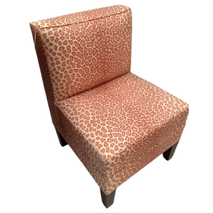 SINGLE VINTAGE SLIPPER CHAIR IN COWTAN AND TOUT FABRIC AS IT