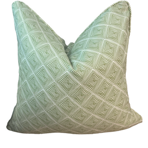 GREEN GEOMETRIC OPTICS PILLOW