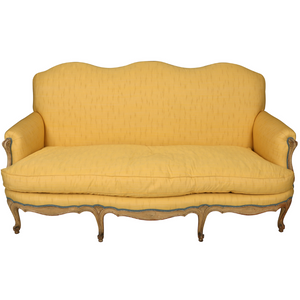 NEWLY UPHOLSTERED YELOW SCALAMANDRE FABRIC SOFA