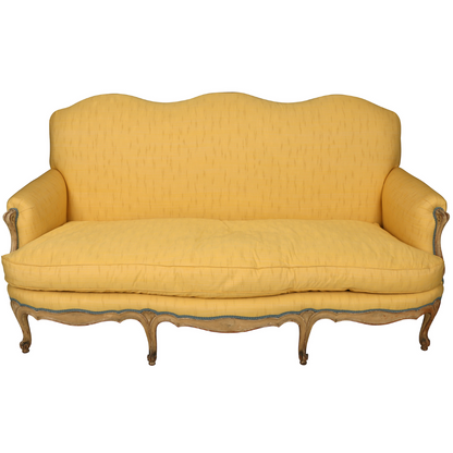 NEWLY UPHOLSTERED YELLOW SCALAMANDRE FABRIC SOFA