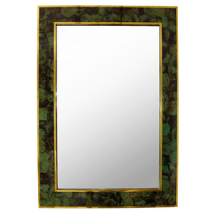 EMERALD MIRROR WITH GOLD DETAIL