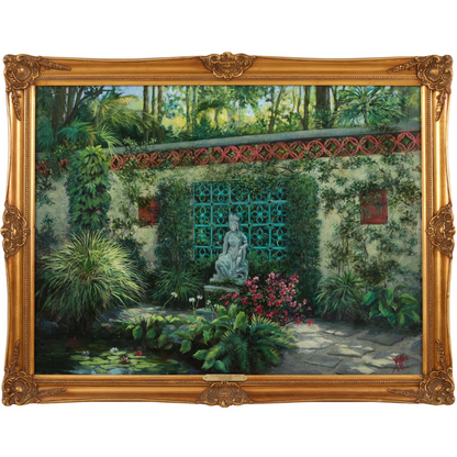 THE SOCIETY OF THE 4 ARTS CHINESE GARDEN PRINT BY EVELYN WALLACE