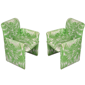 PAIR OF NEWLY UPHOLSTERED CHAIRS IN MBD NASSAU PISTACHIO