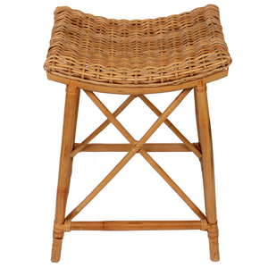 RATTAN MID CENTURY STYLE STOOL