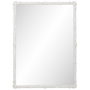 WHITE FLARED LEAF MIRROR