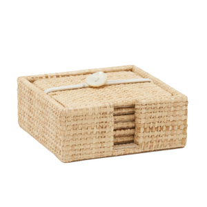 SET OF 6 RAFFIA COASTERS