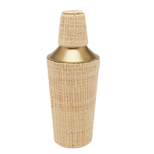 RAFFIA AND GOLD SHAKER