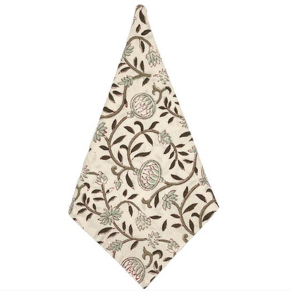 SET OF 4 FLORAL TABLE NAPKINS