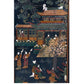 FRAMED CHINOISERIE PANEL WITH STONE INLAY