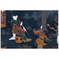 FRAMED CHINOISERIE PANEL WITH STONE INLAY