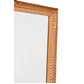 HAND CARVED ITALIAN GILT ROPE BEVELED MIRROR