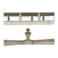 LARGE MARBLE COFFEE TABLE WITH PAINTED FAUX BAMBOO BASE
