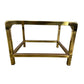 PAIR OF MASTERCRAFT STYLE  BRASS AND GLASS SIDE TABLES
