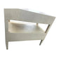 KARL SPRINGER STYLE  CREAM GRASSCLOTH TWO DRAWER SIDE TABLE OR NIGHT STAND