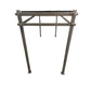 PAIR OF SILVERED IRON CONSOLE TABLES WITH BLACK GRANITE TOP