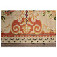 PORTUGUESE WOOL PINK, CORAL AND GREEN NEEDLEPOINT CARPET FROM STARK
