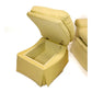 MODERNIST UPHOLSTERED CURVED CLUB CHAIR AND OTTOMAN