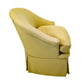 YELLOW UPHOLSTERED SKIRTED TUB CHAIR