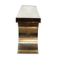 BERNHARDT MODERNIST BRASS CONSOLE WITH MORRORED TOP
