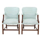 PAIR OF GEORGE III UPHOLSTERED MAHOGANY ARM CHAIRS