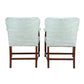 PAIR OF GEORGE III UPHOLSTERED MAHOGANY ARM CHAIRS