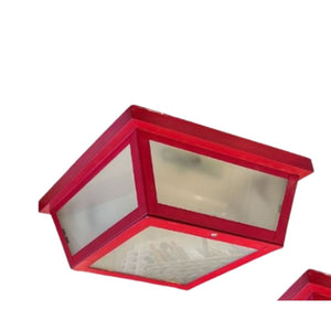 RED SQUARE FLUSHMOUNT BY JOSEPH RICHTER INC
