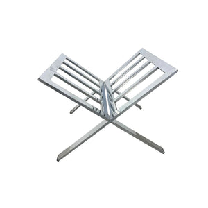 MID CENTURY CHROME MAGAZINE STAND