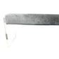 MODERN LUCITE BENCH WITH GRAY UPHOLSTERY