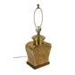 ASIAN STYLE FREDERICK COOPER BRASS TABLE LAMP WITH GEOMETRIC MOTIF