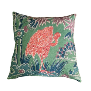 TROPICAL CRANE KNIFE EDGE PILLOW