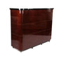 ART DECO STYLE MAHOGANY 3 PIECE CABINET WITH MIRROR AND FLOATING BAR