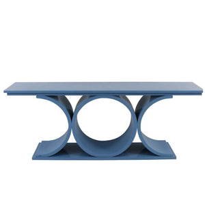 BLUE MODERNIST CONSOLE TABLE
