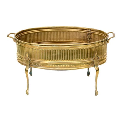 NEOCLASSICAL FRENCH INSPIRED BRASS FOOTED JARDINERE