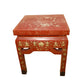 CHINOISERIE RED LACQUERED SIDE TABLE