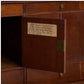 GRAND GOTHIC REVIVAL ENGLISH MAHOGANY BOOKCASE WITH GLASS PANEL DOORS