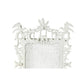 ORNATE ROCOCO  ANTIQUED MIRROR IN WHITE  WITH AVIAN CREST